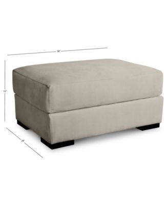 Furniture Rhyder Fabric Ottoman, Created for Macy's