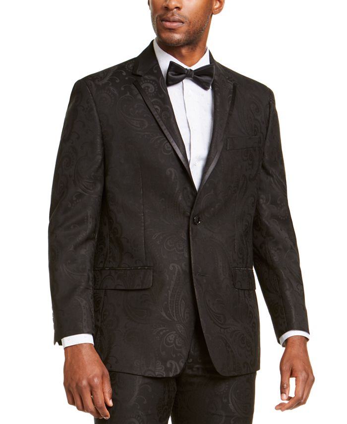 Sean John Men's Classic-Fit Black Paisley Suit Jacket - Macy's