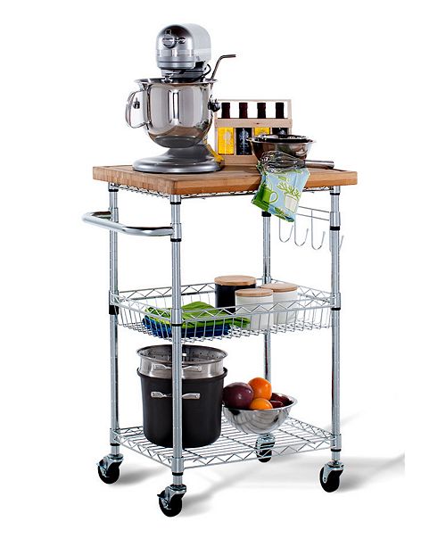 TRINITY Ecostorage Bamboo Kitchen Cart & Reviews Furniture Macy's