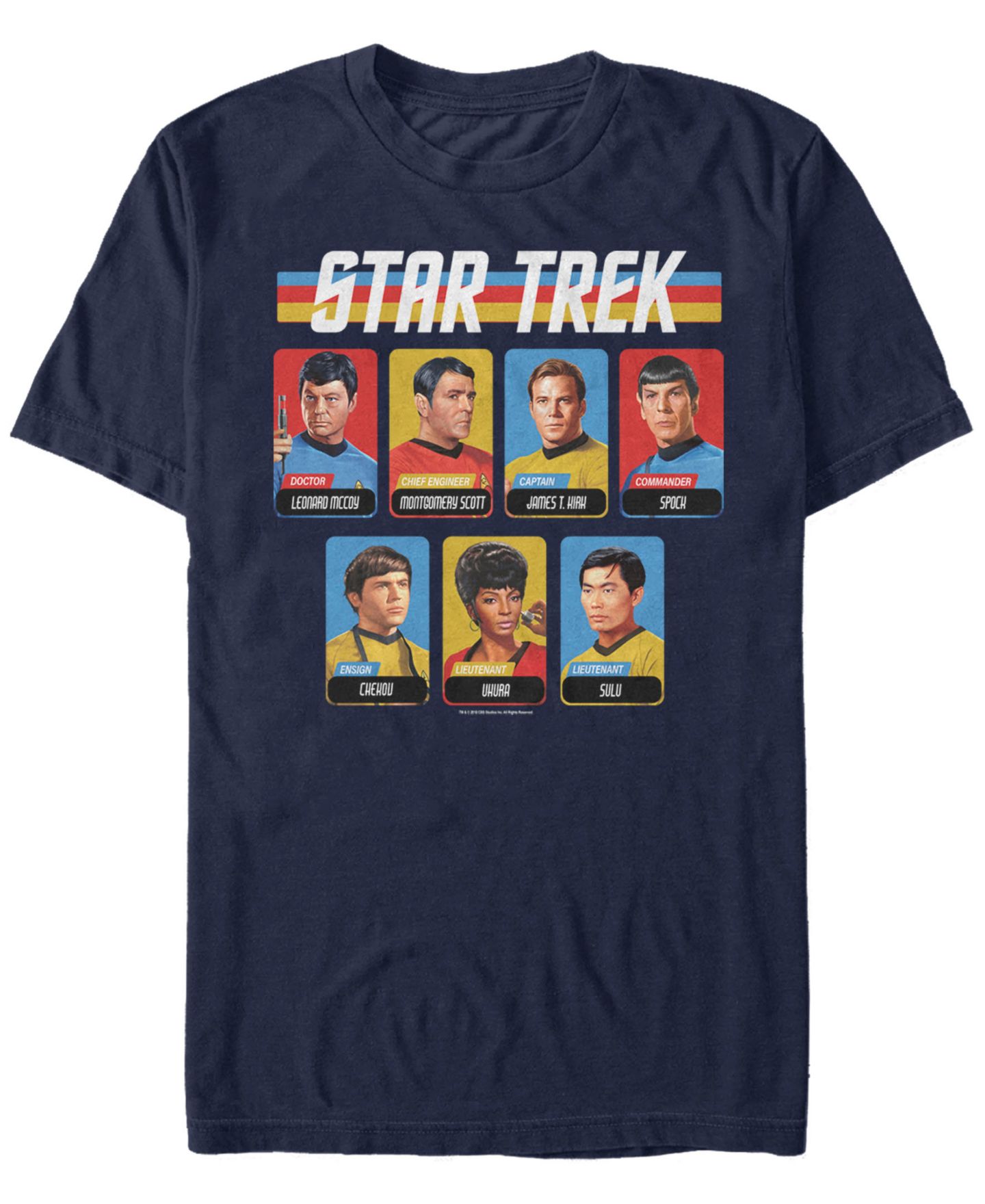 Мужская футболка Fifth Sun Star Trek The Original Series Crew Short Sleeve, цвет: Тёмно-синий — фото 1