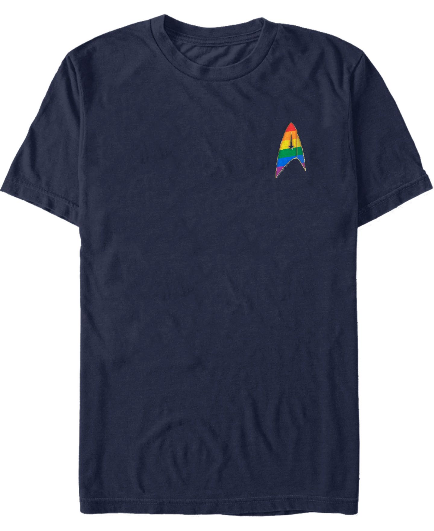 Мужская футболка Fifth Sun Star Trek Discovery Pride Starfleet Insignia Short Sleeve, цвет: Тёмно-синий — фото 1