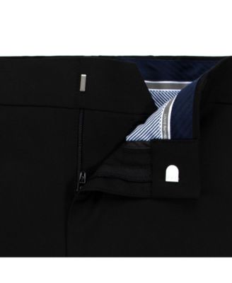 Louis Raphael Comfort Stretch Solid Skinny Fit Flat Front Dress Pant