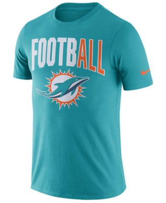 Nike Men's Miami Dolphins Dri-Fit Cotton Football All T-Shirt - Macy's