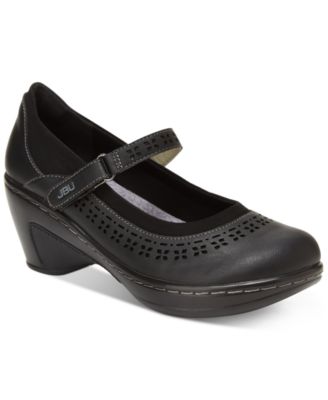 black wedge mary jane shoes