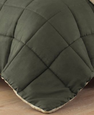 Sherwood Reversible Micro-suede Sherpa Comforter Set, Twin