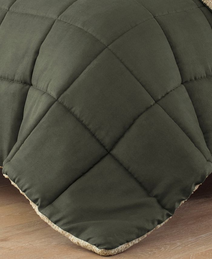 Eddie Bauer Sherwood Microsuede Green Down Alternative Comforter Set, Twin Macy's