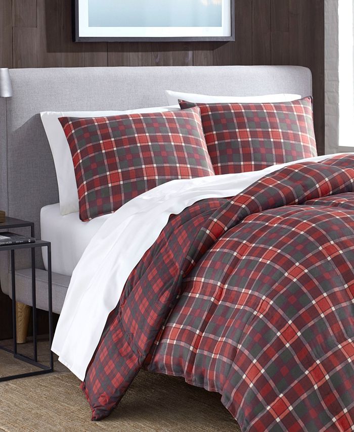 Eddie Bauer Timber Tartan Red Comforter Set, Twin - Macy's