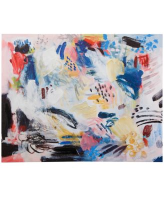 StyleCraft - Abstract Monochrome V Hand Embellished Stretched Canvas