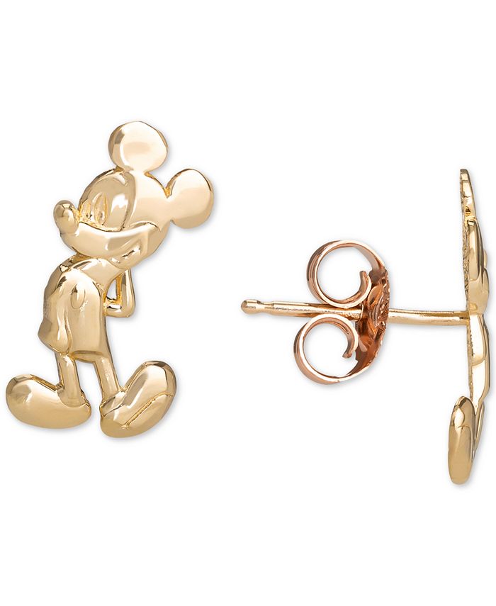 Children s Mickey Mouse Stud Earrings in 14k Gold