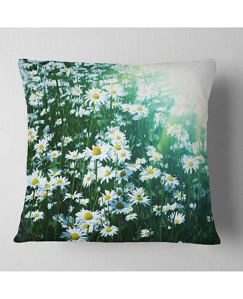 Design Art Designart Sunny Garden With Cute White Flowers Floral