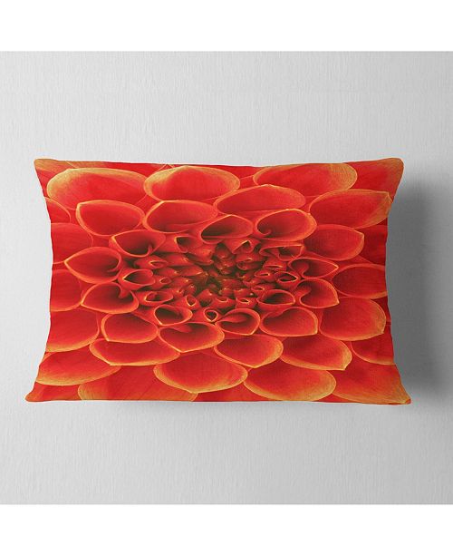 Design Art Designart Orange Abstract Floral Design Floral Throw