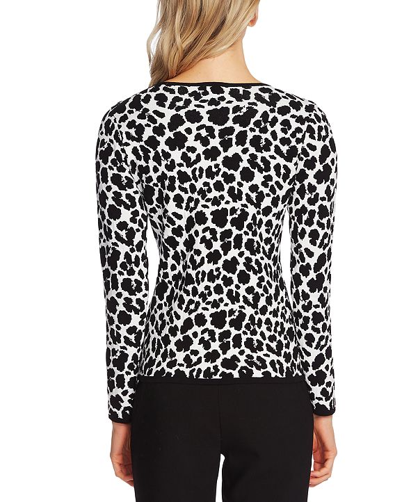 Vince camuto leopard sweater on sale