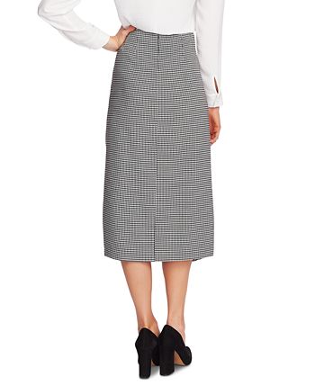 Vince Camuto Houndstooth Button-Up Skirt - Macy's