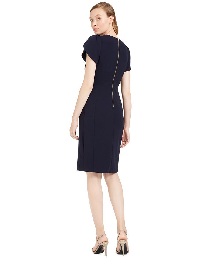 Calvin Klein Petite Tulip-Sleeve Sheath Dress - Macy's