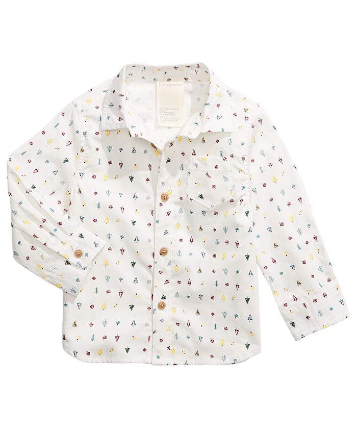 First Impressions Baby Boys Cotton Printed Shirt, Created for Macy's
