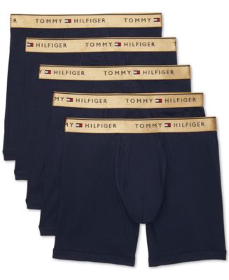 Tommy Hilfiger Underwear Signature Cotton Essentials 3 Pack WB Trunk  Shocking Blue/Red/Carbon Men's
