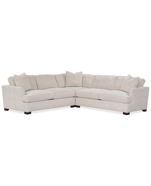 Furniture Juliam 3 Pc Fabric L Shape Sectional Sofa Created