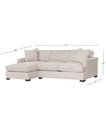 Furniture - Juliam 2-Pc. Fabric Sofa with Chaise