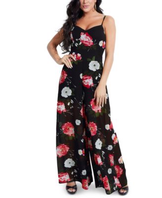 guess floral jumpsuit