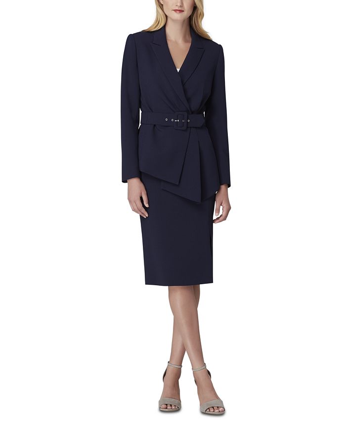 Tahari ASL Petite Asymmetrical Belted Skirt Suit & Reviews - Wear to Work -  Petites - Macy's