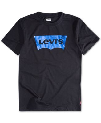 Levi's - Big Boys Metallic Foil Batwing Logo-Print Cotton T-Shirt