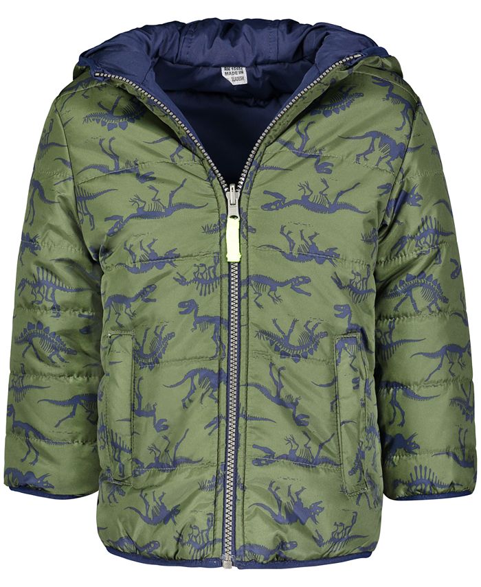 Carter s Toddler Boys Dinosaur Print Reversible Hooded Jacket Macy s