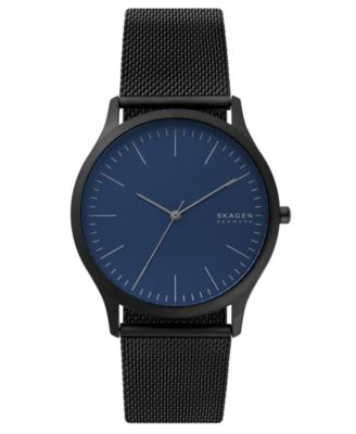 Skagen Men s Jorn Black Stainless Steel Mesh Bracelet Watch 41mm Macy s