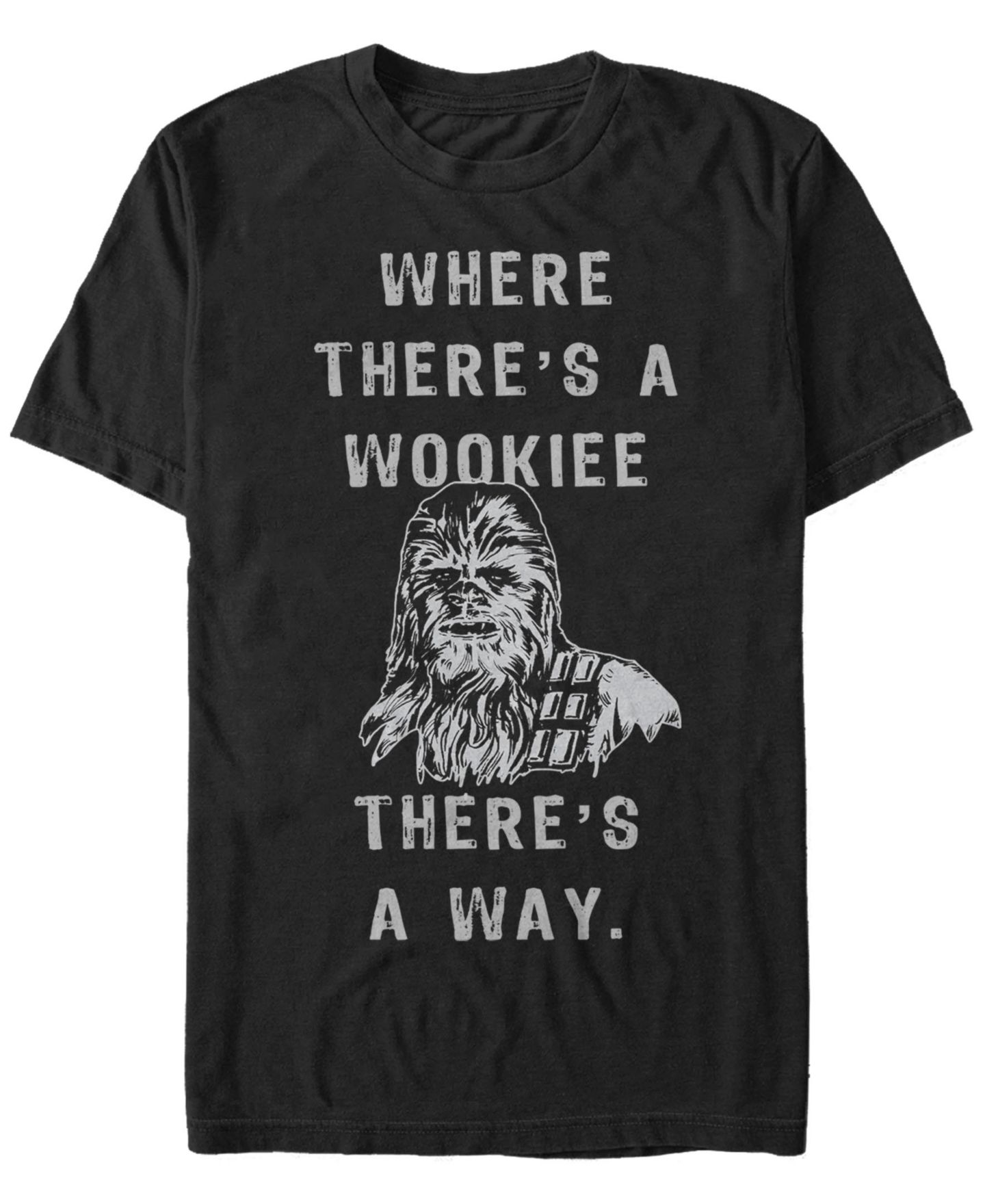 Мужская футболка Fifth Sun Star Wars Classic Chewbacca Where There's A Wookie There's A Way Short Sleeve, цвет: Чёрный — фото 1