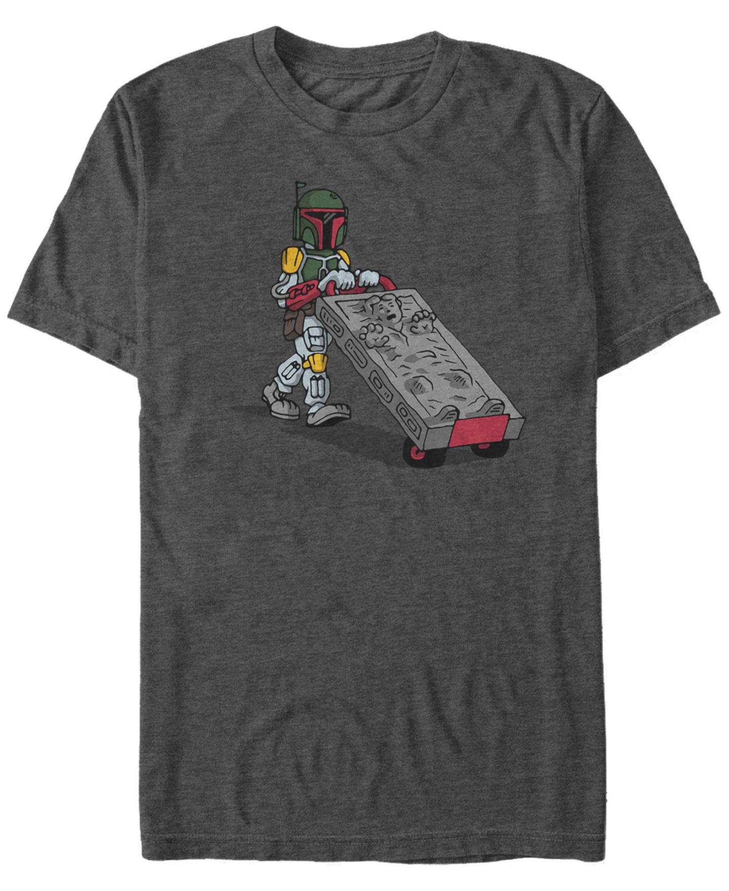 Мужская футболка Fifth Sun Star Wars Classic Boba Fett Cement Man Short Sleeve, цвет: Угольный меланжевый — фото 1