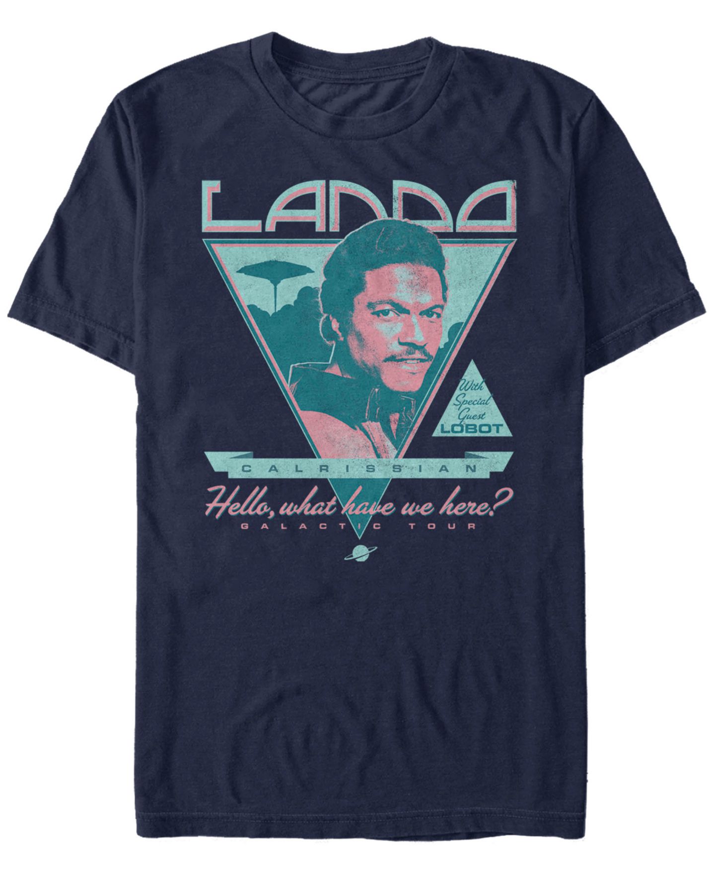 Мужская футболка Fifth Sun Star Wars Classic Lando Calrissian Galactic Tour Short Sleeve, цвет: Тёмно-синий — фото 1