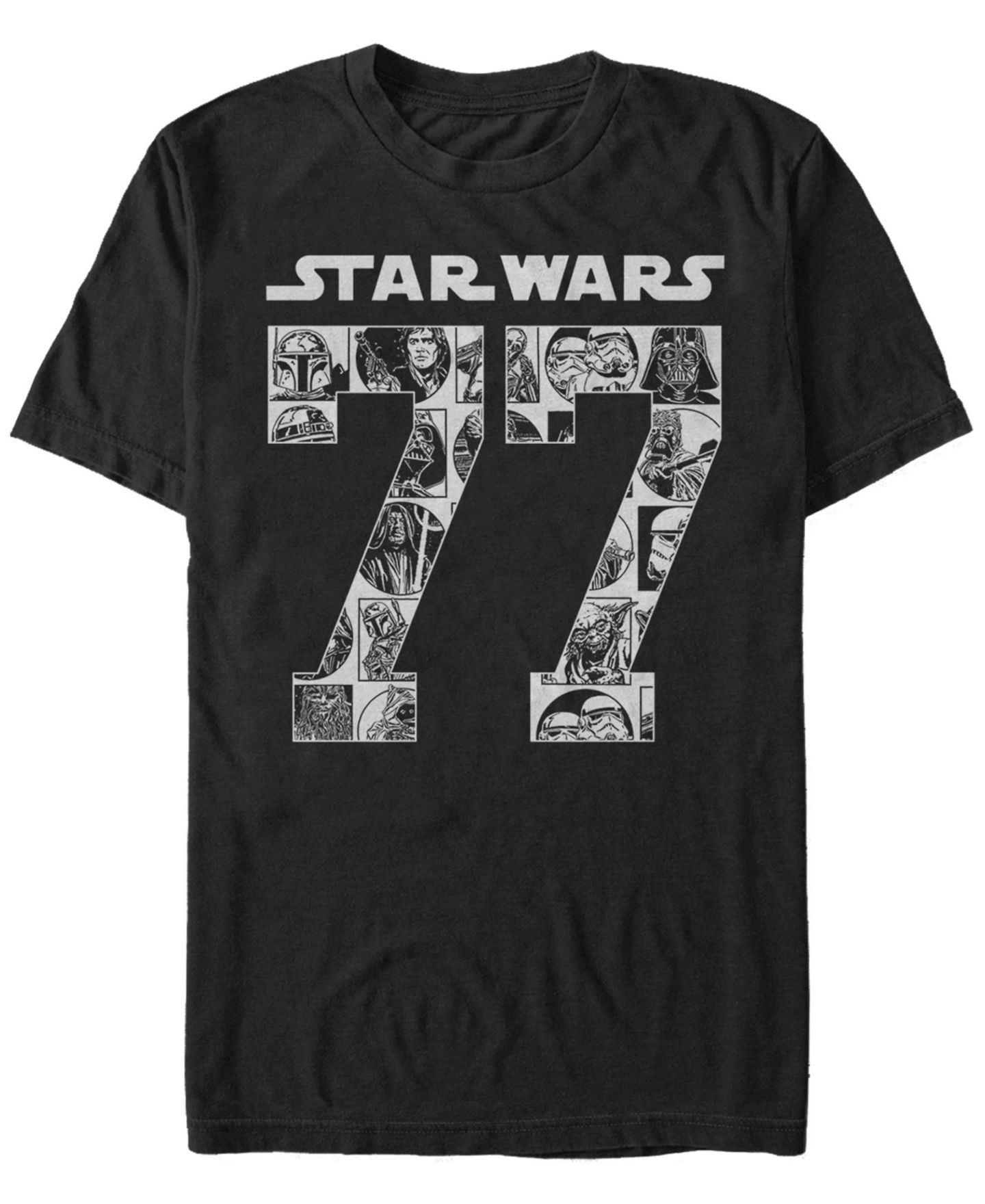 Мужская футболка Fifth Sun Star Wars Classic Comical Since 77 Short Sleeve, цвет: Чёрный — фото 1