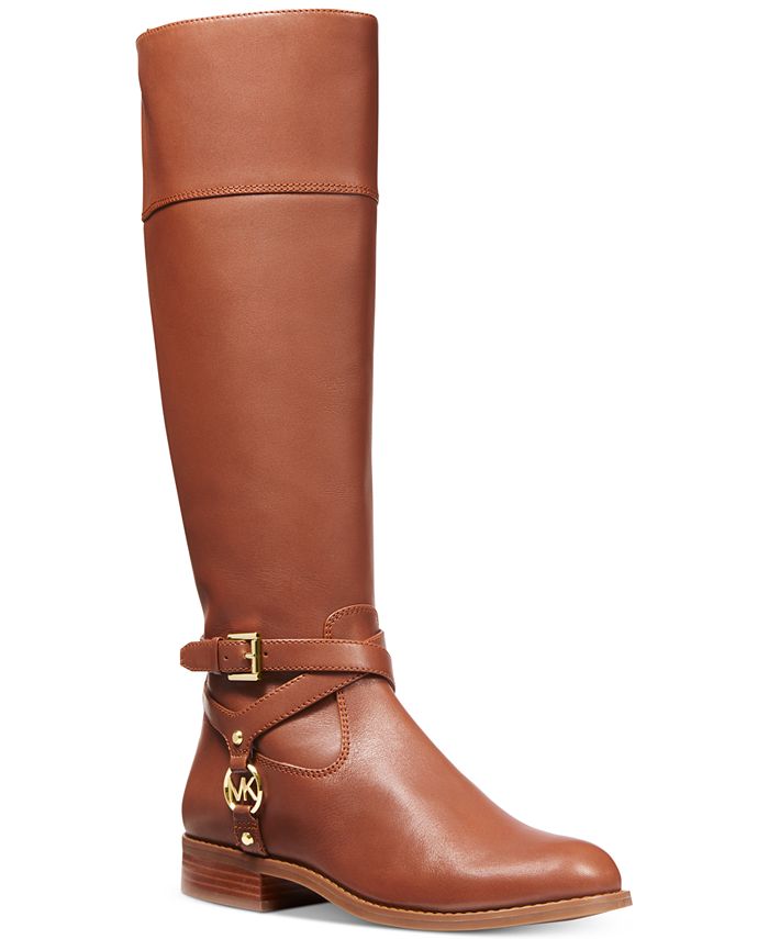 Michael Kors Preston Leather Tall Riding Boots - Macy's