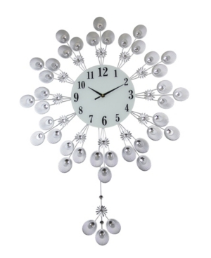 Three Star Style Wall Clock In Silver