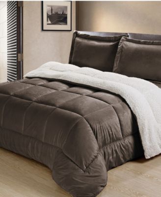 Ultimate Luxury Reversible Micromink and Sherpa 3-Pc. Comforter Set, Queen