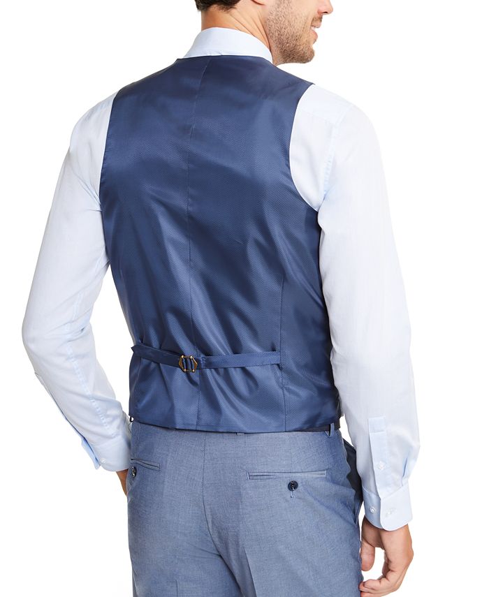 Alfani Men's Slim-Fit Performance Stretch Light Blue Vest, Created for ...