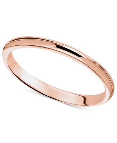  14k  Rose  Gold  Ring  2mm Wedding  Band Rings  Jewelry 