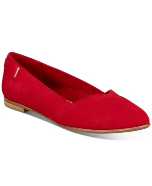 Toms Julie Flats Women's Shoes In Poinsettia Suede