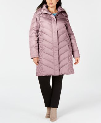 pink plus size winter coats