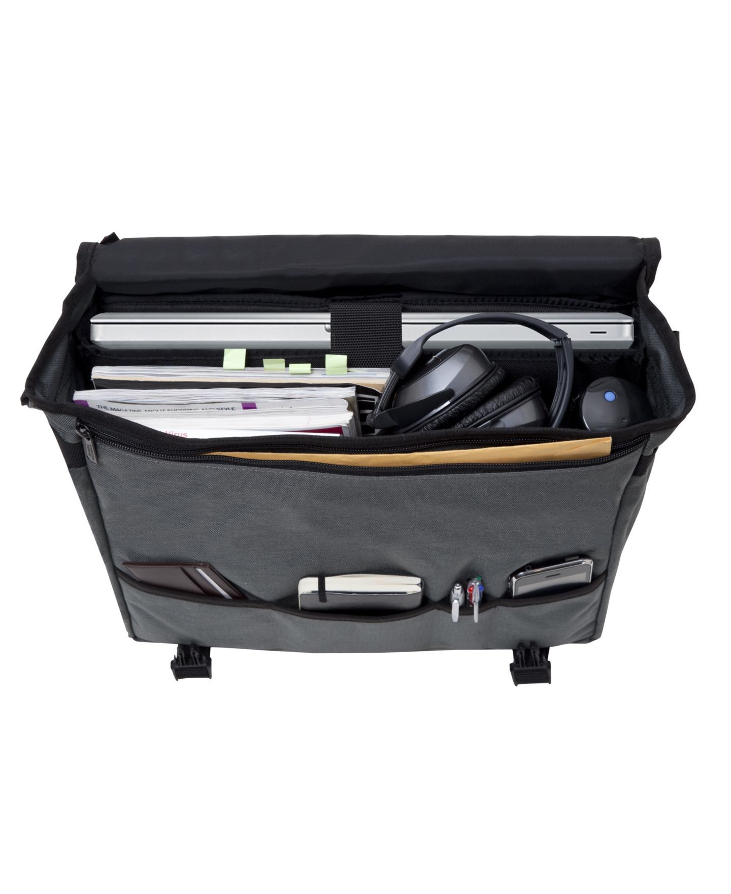 Женская сумка Manhattan Portage Large DJ Computer Bag Deluxe, цвет: Чёрный — фото 6