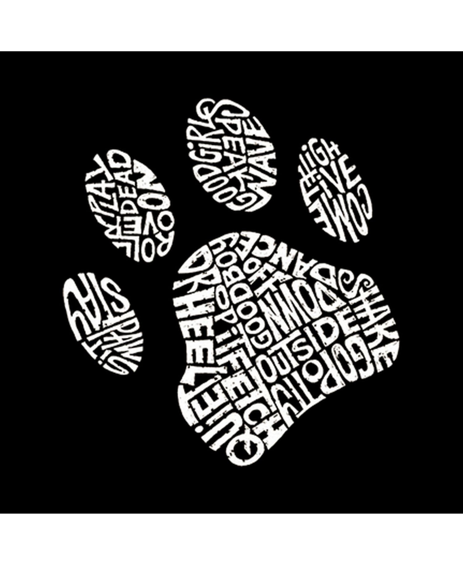 Men's Word Art Hooded Sweatshirt - Dog Paw