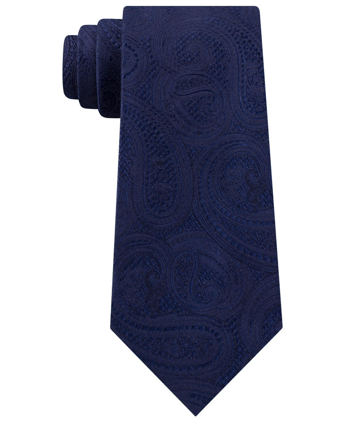 Shop Michael Kors Men's Rich Texture Paisley Silk Tie In Navy