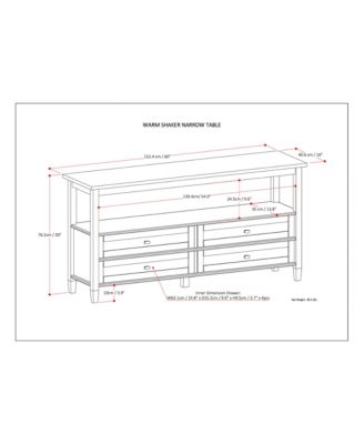 Warm Shaker Console Table