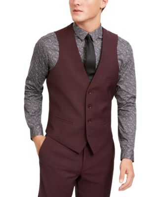 Bar III - Men's Slim-Fit Active Stretch Solid Suit Vest