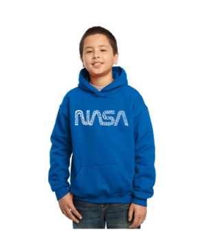 La Pop Art Boy's Word Art Hoodies - Nasa Worm Logo