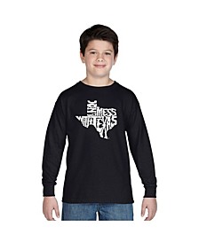 Boy's Word Art Long Sleeve T-Shirt - Dont Mess With Texas