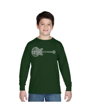 La Pop Art Boy's Word Art Long Sleeve - Blues Legends