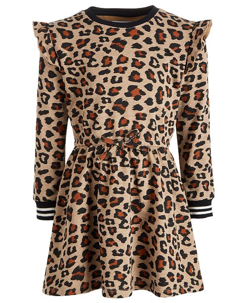 Epic Threads Little Girls Cheetah Print Sweatshirt Dress Created For