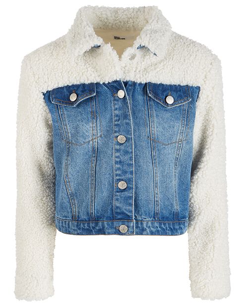 Epic Threads Big Girls Faux Sherpa Denim Jacket Created For