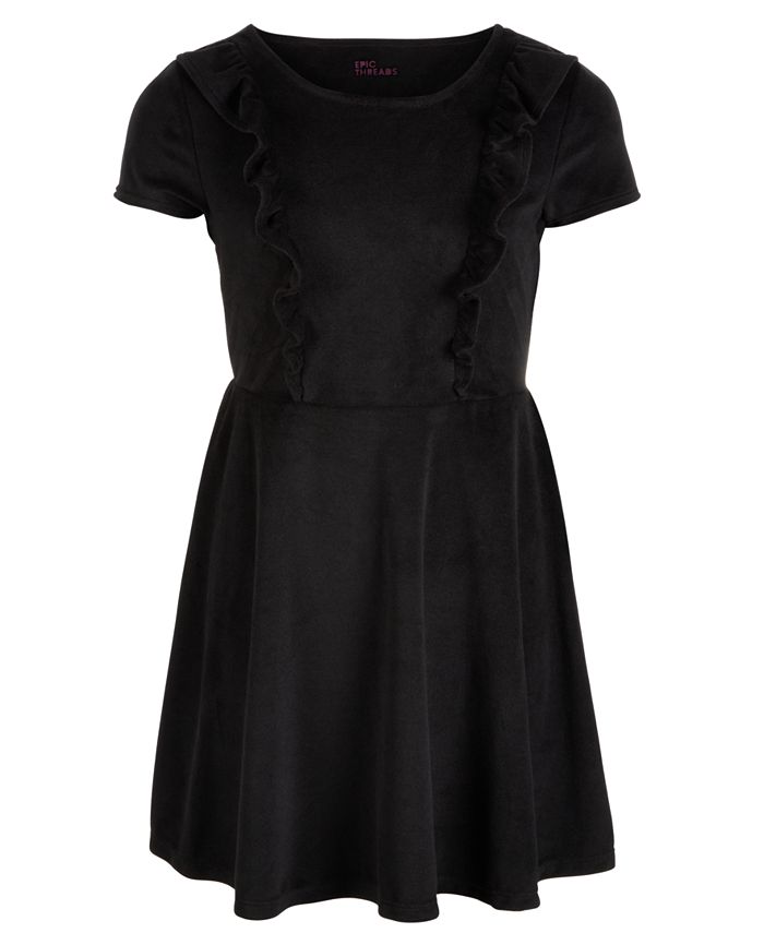 Macy's black velvet dress store