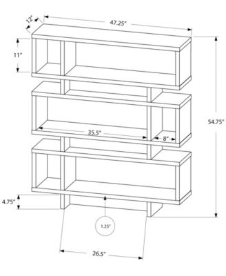 Monarch Specialties 55"H Bookcase